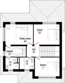 Коттедж 160м², 2-этажный, участок 6 сот.  