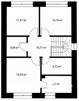 Коттедж 170м², 2-этажный, участок 6 сот.  