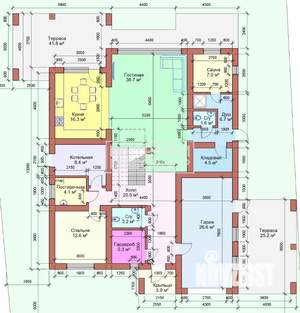 Дом 367м&sup2;, 2-этажный, участок 10 сот.  