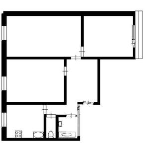 3-к квартира, на длительный срок, 60м2, 3/9 этаж