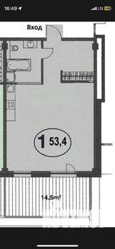 Студия квартира, на длительный срок, 54м2, 1/4 этаж