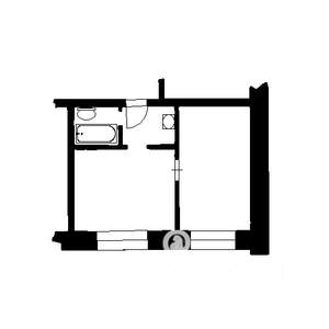 2-к квартира, на длительный срок, 27м2, 2/5 этаж