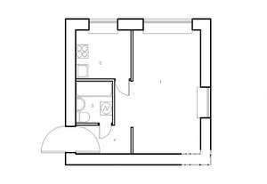 1-к квартира, на длительный срок, 32м2, 1/5 этаж