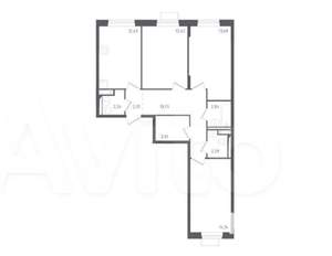 3-к квартира, на длительный срок, 77м2, 6/12 этаж