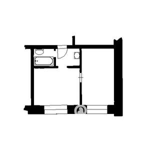 2-к квартира, на длительный срок, 27м2, 2/5 этаж