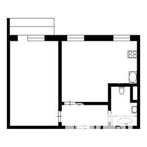 2-к квартира, на длительный срок, 50м2, 4/5 этаж