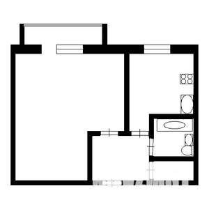 1-к квартира, на длительный срок, 29м2, 5/5 этаж