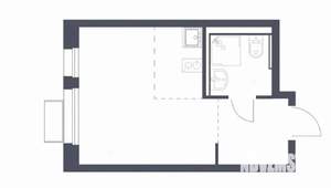 Студия квартира, на длительный срок, 25м2, 4/14 этаж