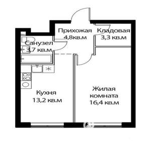 1-к квартира, на длительный срок, 42м2, 10/17 этаж