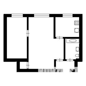 2-к квартира, на длительный срок, 42м2, 4/5 этаж