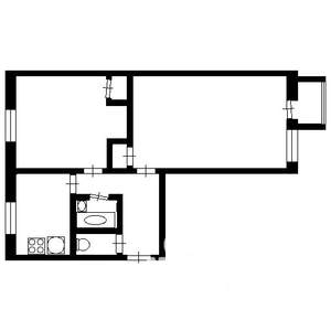 2-к квартира, на длительный срок, 46м2, 5/5 этаж