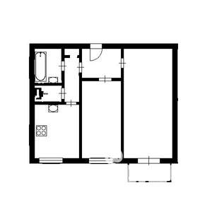 2-к квартира, на длительный срок, 47м2, 5/5 этаж