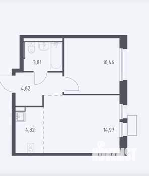 1-к квартира, на длительный срок, 38м2, 16/17 этаж
