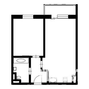 1-к квартира, на длительный срок, 30м2, 16/18 этаж