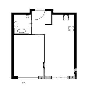 1-к квартира, на длительный срок, 41м2, 3/20 этаж