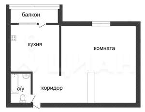 1-к квартира, на длительный срок, 37м2, 6/9 этаж