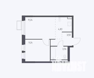 2-к квартира, на длительный срок, 32м2, 13/17 этаж