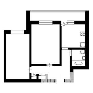 2-к квартира, на длительный срок, 44м2, 4/5 этаж