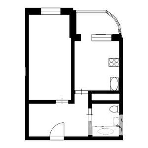 1-к квартира, на длительный срок, 43м2, 8/10 этаж