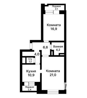 2-к квартира, на длительный срок, 67м2, 23/25 этаж