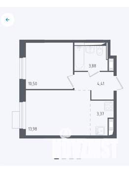 2-к квартира, на длительный срок, 36м2, 3/12 этаж