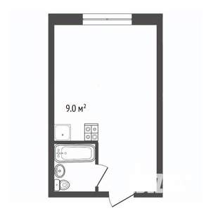 Студия квартира, вторичка, 22м2, 10/25 этаж