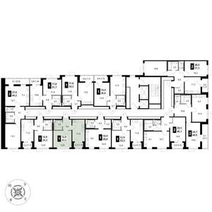 1-к квартира, вторичка, 33м2, 5/17 этаж