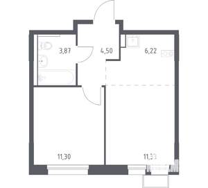 1-к квартира, вторичка, 37м2, 5/17 этаж