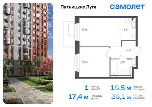 1-к квартира, вторичка, 36м2, 5/12 этаж