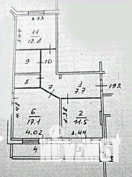 2-к квартира, вторичка, 63м2, 13/17 этаж
