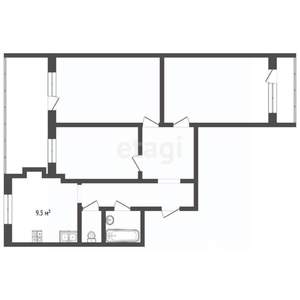 3-к квартира, вторичка, 72м2, 13/13 этаж