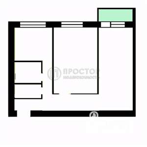 2-к квартира, вторичка, 42м2, 8/9 этаж