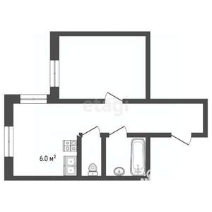 2-к квартира, вторичка, 35м2, 13/17 этаж