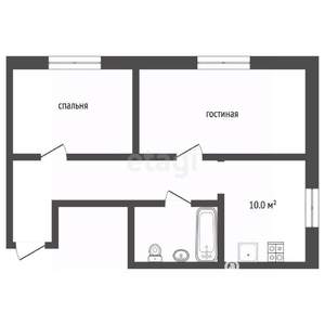 2-к квартира, вторичка, 59м2, 4/5 этаж