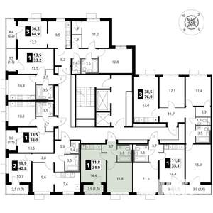 1-к квартира, вторичка, 35м2, 16/17 этаж