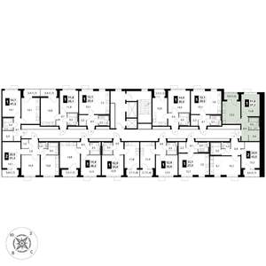 1-к квартира, вторичка, 37м2, 6/17 этаж