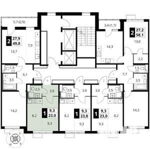 Студия квартира, вторичка, 23м2, 9/17 этаж