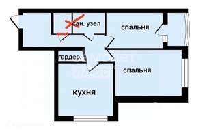 2-к квартира, вторичка, 67м2, 23/26 этаж