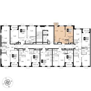 2-к квартира, вторичка, 45м2, 5/17 этаж