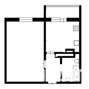 1-к квартира, вторичка, 41м2, 7/25 этаж