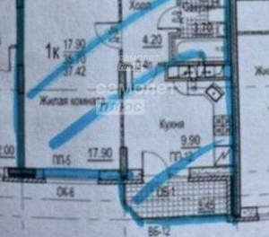 1-к квартира, вторичка, 38м2, 10/15 этаж