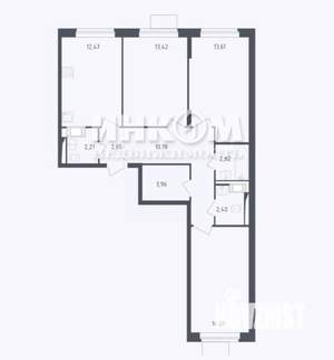 3-к квартира, вторичка, 78м2, 10/12 этаж