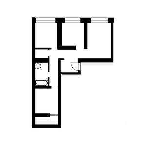 1-к квартира, вторичка, 34м2, 6/9 этаж