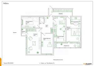 3-к квартира, вторичка, 104м2, 7/15 этаж