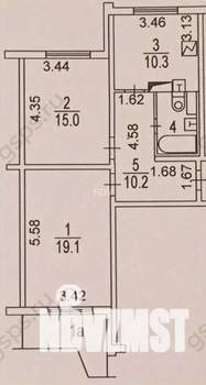 2-к квартира, вторичка, 61м2, 3/17 этаж