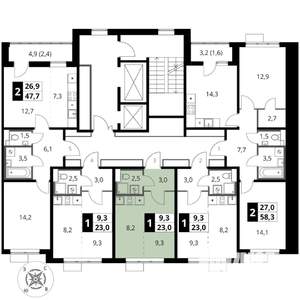 Студия квартира, вторичка, 23м2, 14/17 этаж