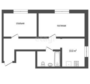 2-к квартира, вторичка, 59м2, 4/5 этаж
