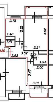 2-к квартира, вторичка, 48м2, 2/5 этаж
