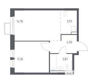 1-к квартира, вторичка, 38м2, 5/17 этаж