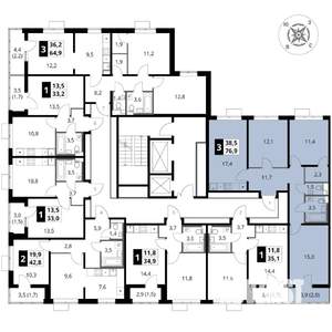 3-к квартира, вторичка, 77м2, 16/17 этаж